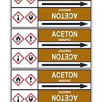 Značení potrubí, aceton